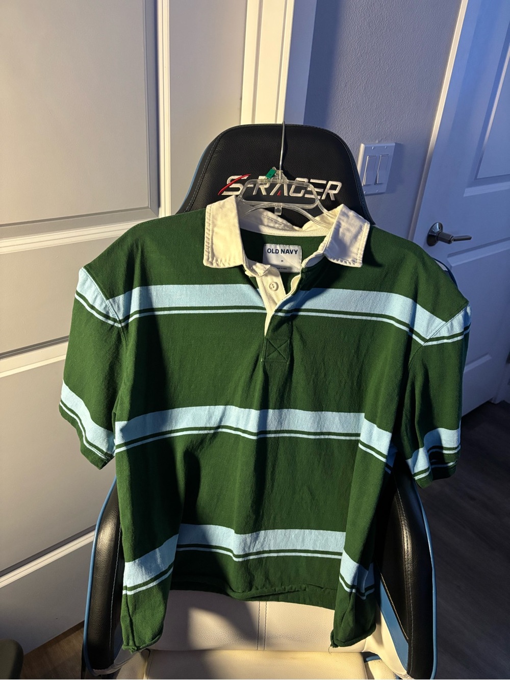 Old Navy cropped rugby polo